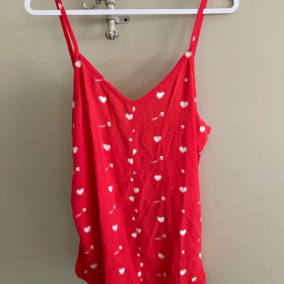 NWT Wildfox Cupid Hearts Red Romper Nightie Small - Picture 2 of 6